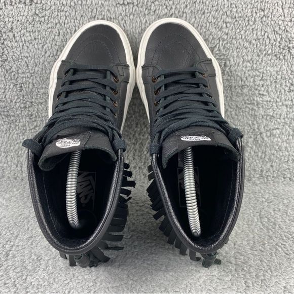 Vans Sk8-Hi Moc Tortoise Black Shoes Hi Top Skate Leather Sneakers Womens 8.5 - Picture 7 of 16